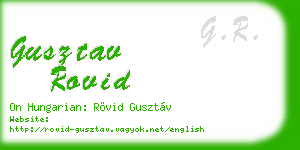 gusztav rovid business card