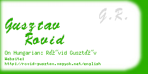 gusztav rovid business card